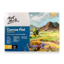 בלוק קנבס A3 לציור כולל 10 דפים Mont Marte Canvas Pad Signature